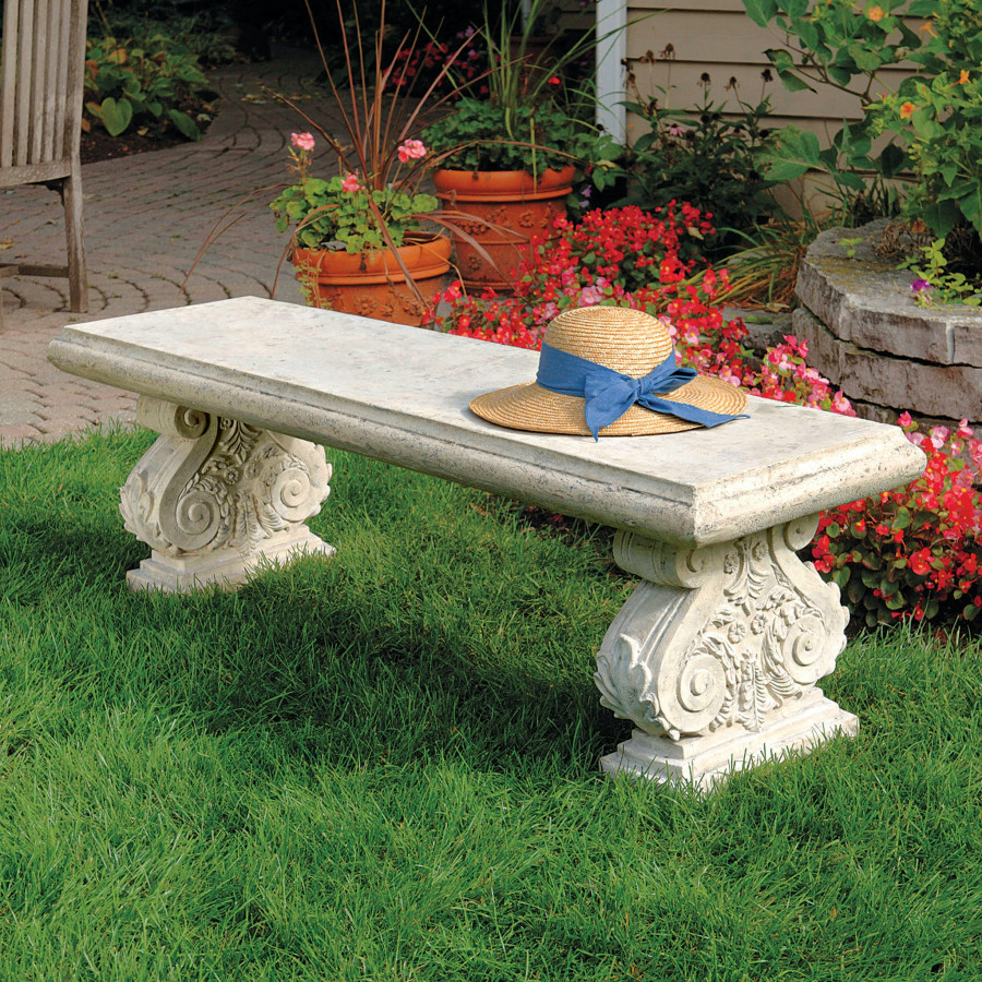 Toscano - Cambridge Yard Architectural Garden Bench in Fiberglass