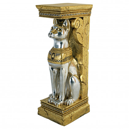 Toscano - Egyptian Cat Goddess Bastet Pedestal Statue