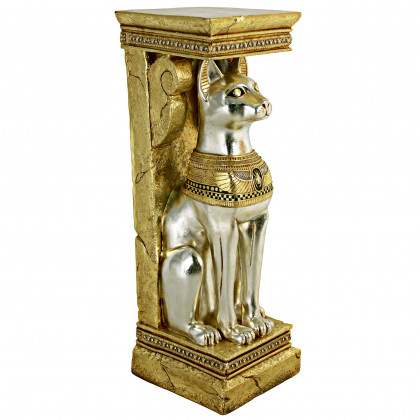 Toscano - Egyptian Cat Goddess Bastet Pedestal Statue