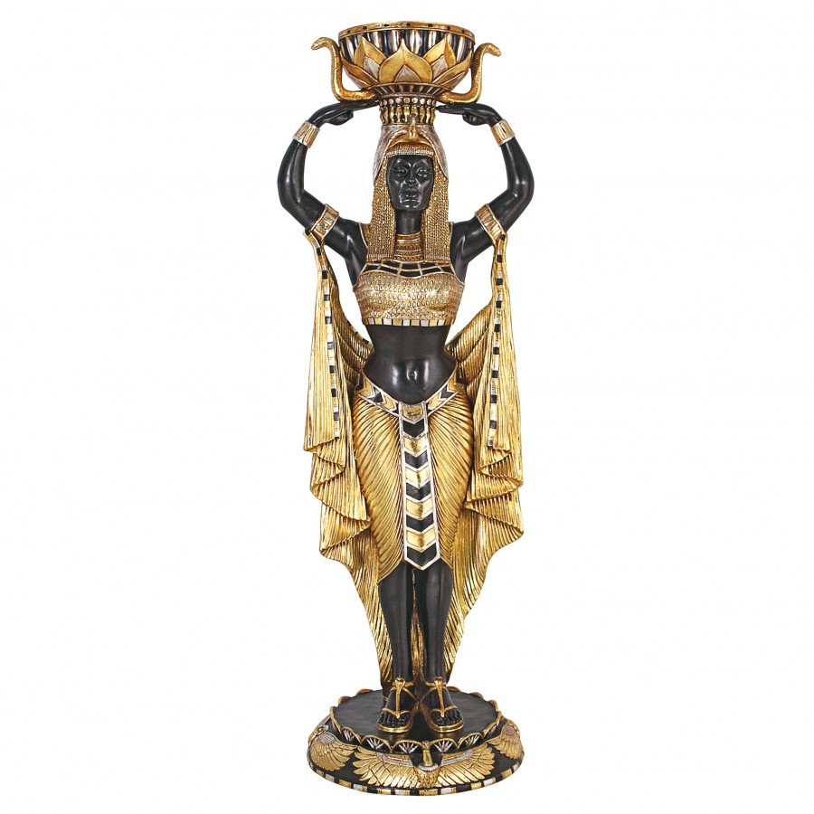Toscano - Cleopatra Egyptian Nubian Maiden with Urn Grande Statue