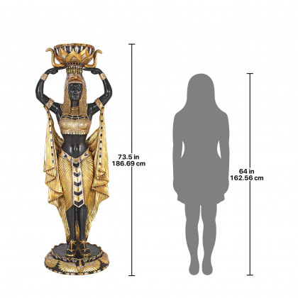 Toscano - Cleopatra Egyptian Nubian Maiden with Urn Grande Statue