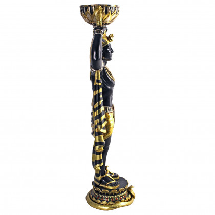 Toscano Cleopatra Egyptian Nubian Guard with Urn-Scale Statue - Large