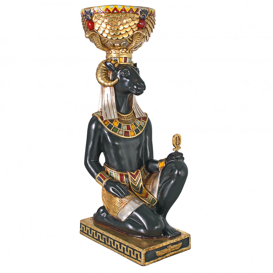 Toscano - Egyptian God Khnum Pedestal Urn Statue