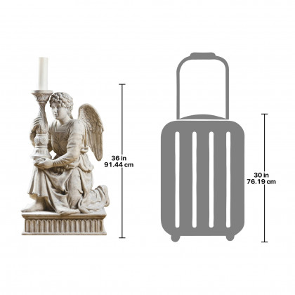Toscano - Michelangelo Kneeling Angel with Candlestick Statue