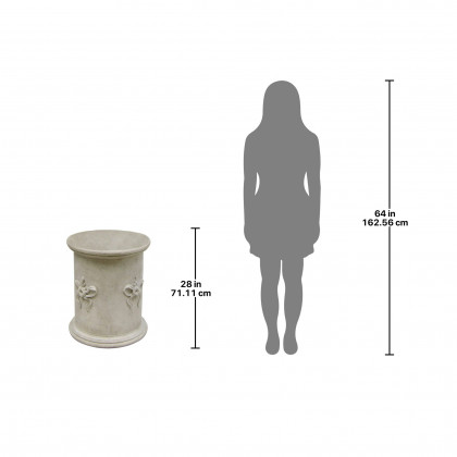 Toscano - English Bow Column Plinth in Ancient Ivory, Fiberglass