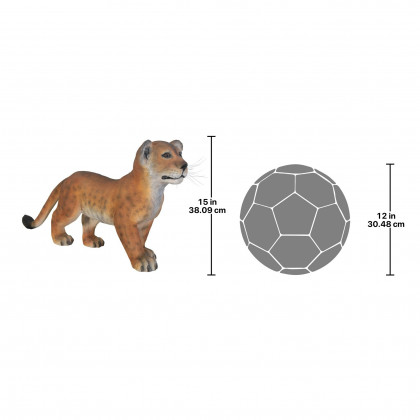 Toscano The Grand-Scale Lion Cub Statue - Standing