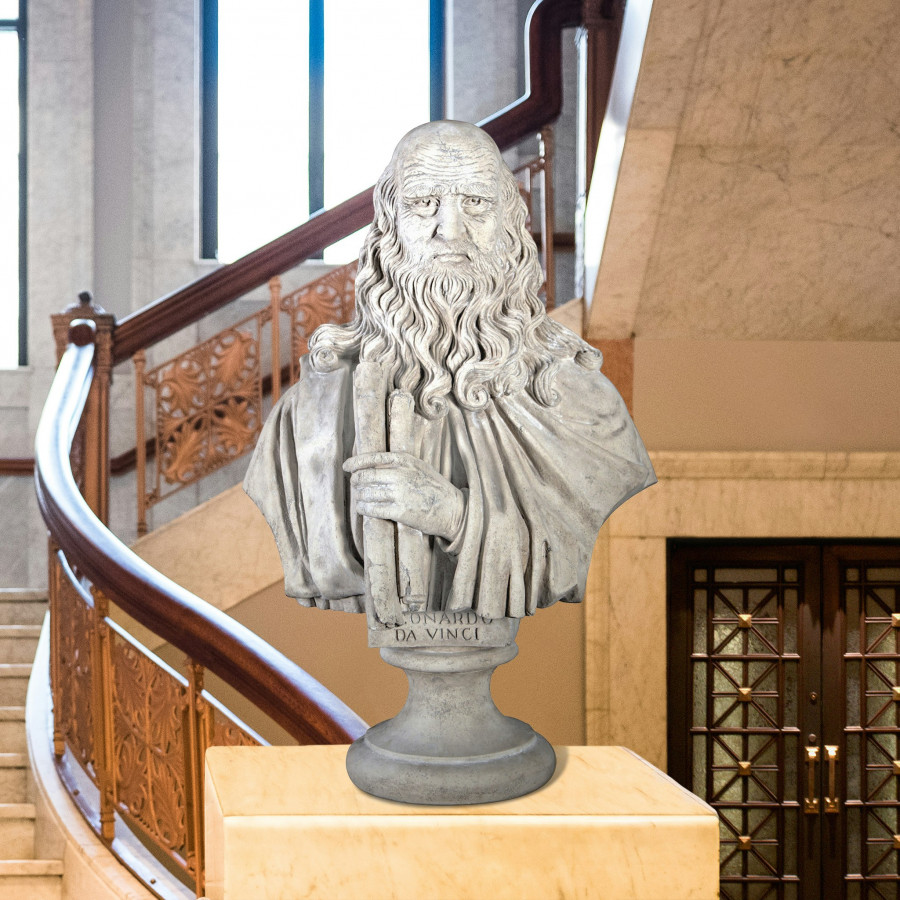 Toscano - Leonardo da Vinci Grand-Scale Sculptural Bust