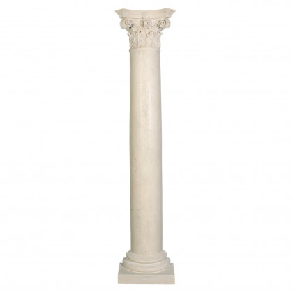 Toscano The Corinthian Architectural Half Wall Columns - Antique Stone, Fiberglass