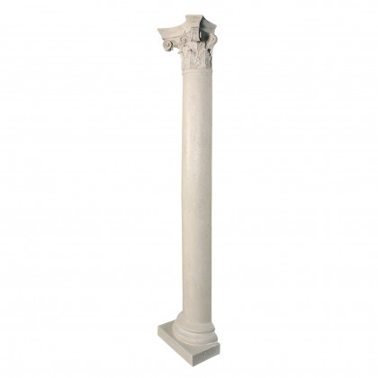 Toscano The Corinthian Architectural Half Wall Columns - Antique Stone, Fiberglass