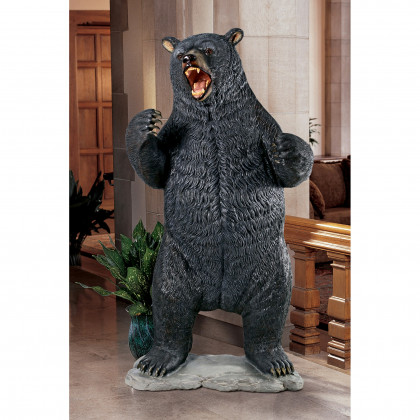 Toscano - Growling Black Bear Life-Size Statue