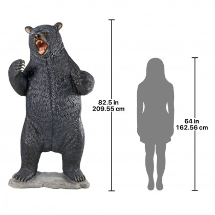 Toscano - Growling Black Bear Life-Size Statue