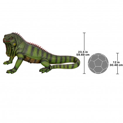 Toscano Iggy the Iguana Lizard Statue - Giant