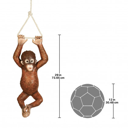 Toscano - Pongo the Hanging Baby Orangutan Statue