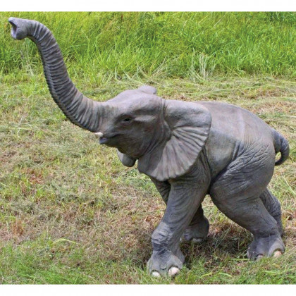 Toscano - Good LuckTrunk-Up Baby Elephant Statue