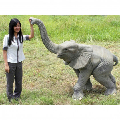 Toscano - Good LuckTrunk-Up Baby Elephant Statue