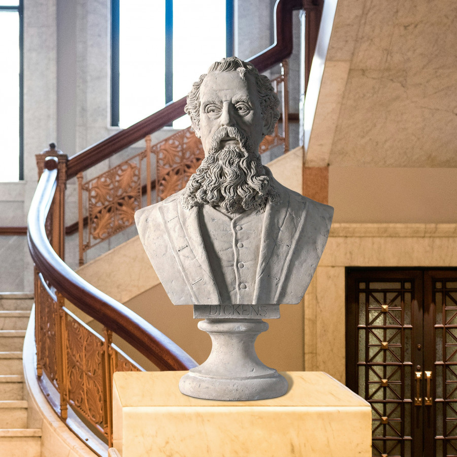 Toscano - Charles Dickens Sculptural Bust