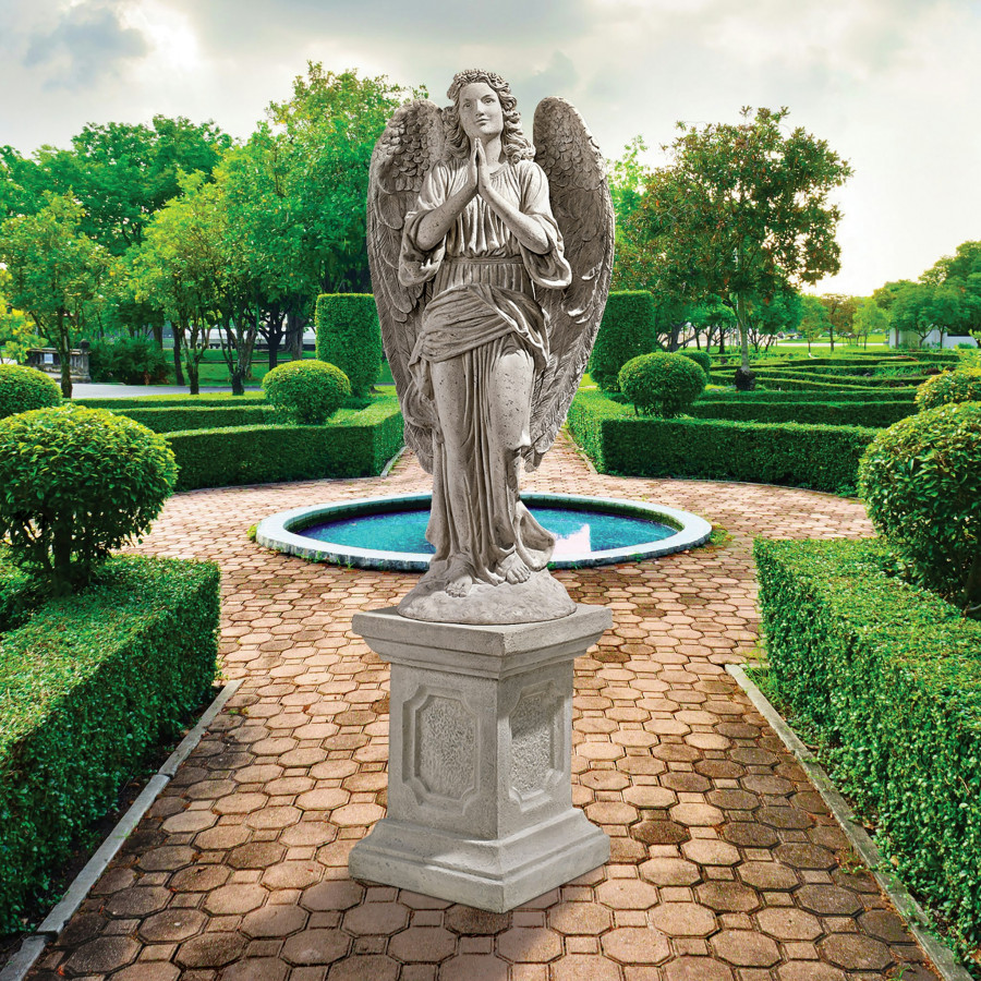 Toscano - Grand Basilica Praying Angel Garden Statue