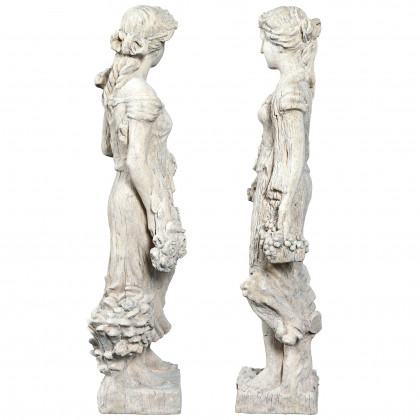 Toscano - Set of 2 Flora and ProserpinaGoddesses of Growth Garden Statues