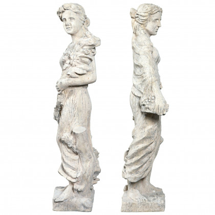 Toscano - Set of 2 Flora and ProserpinaGoddesses of Growth Garden Statues