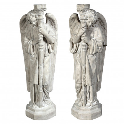 Toscano - Set of Padova Guardian Angel Statues in Left and Right