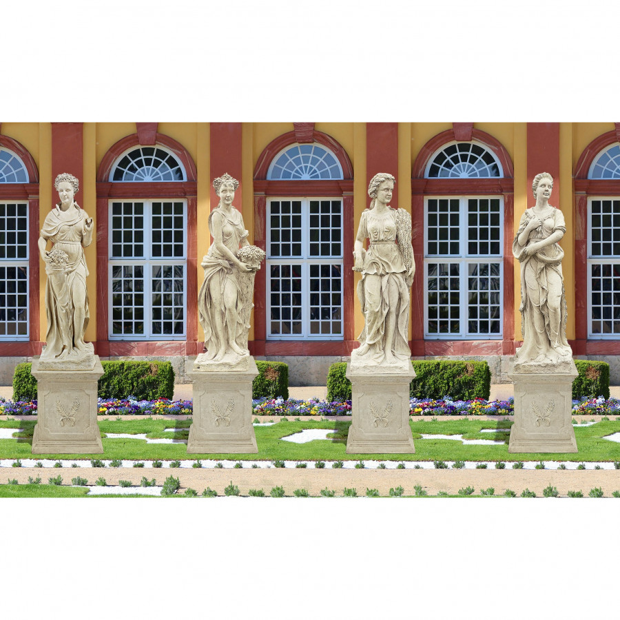 Toscano - Goddesses of the Seasons All Four Season Statues  Plinths