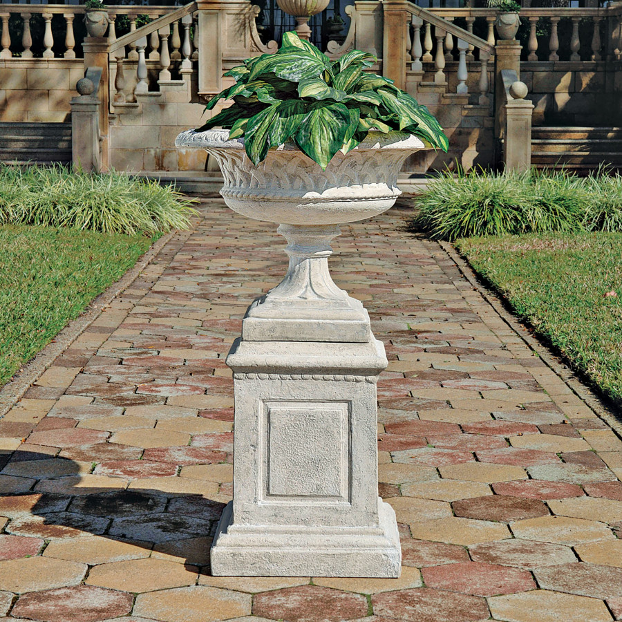 Toscano - Larkin Arts and Crafts Architectural Garden Urn with Plinth