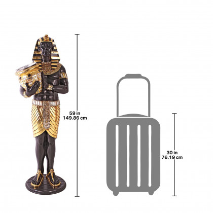 Toscano - Guardian Asar Egyptian Wine Holder Statue