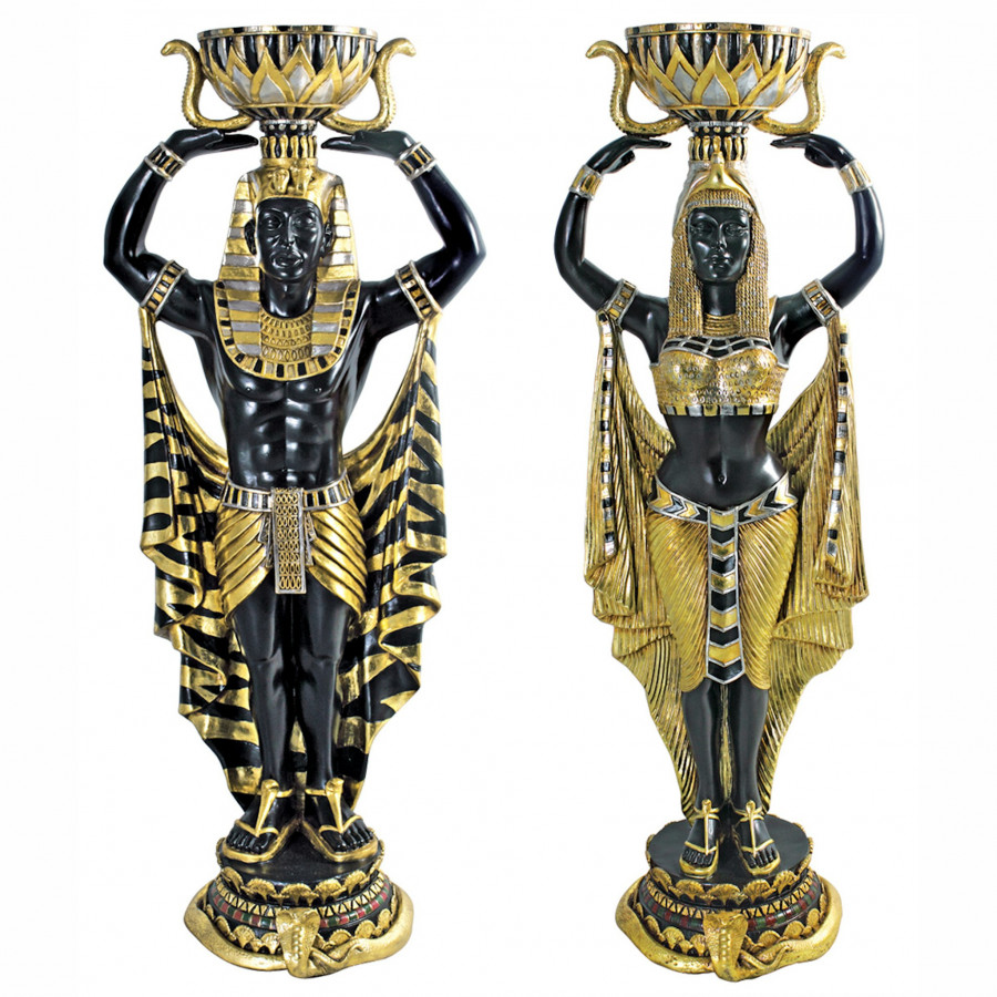 Toscano - Cleopatra Nubian Servants Large-Scale Statues Guard and Maiden