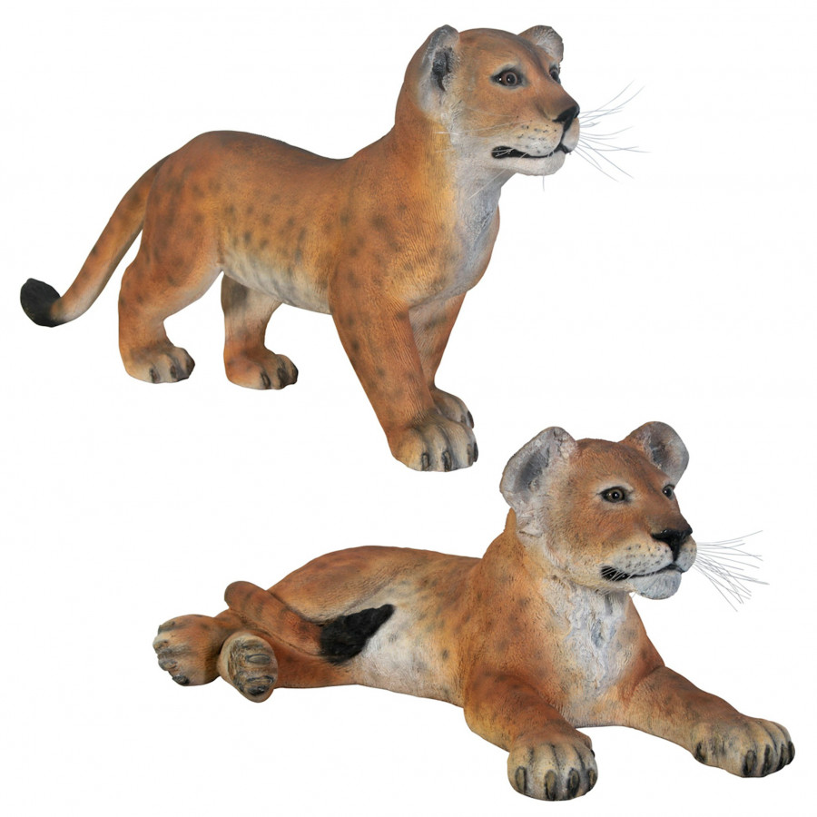 Toscano - Set of 2 The Grande-Scale Lion Cub Statues