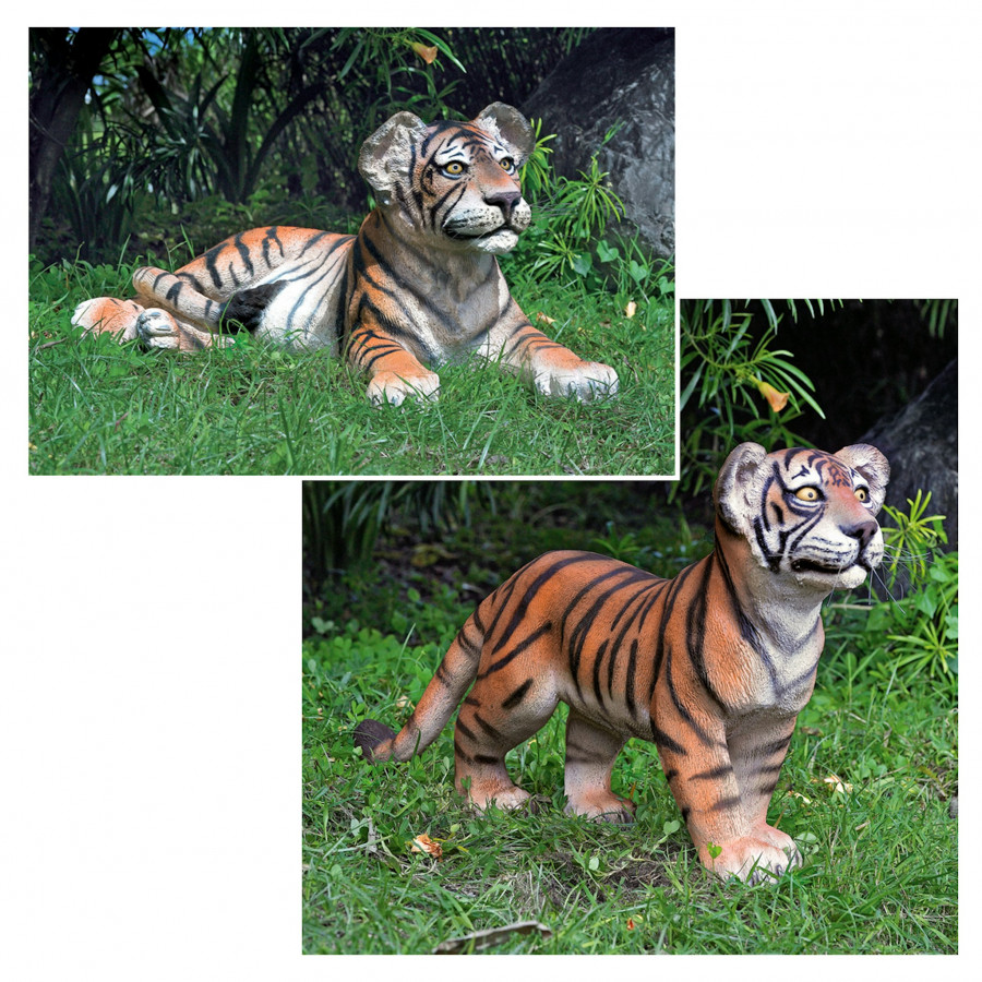 Toscano - Set of 2 The Grand-Scale Tiger Cub Statues