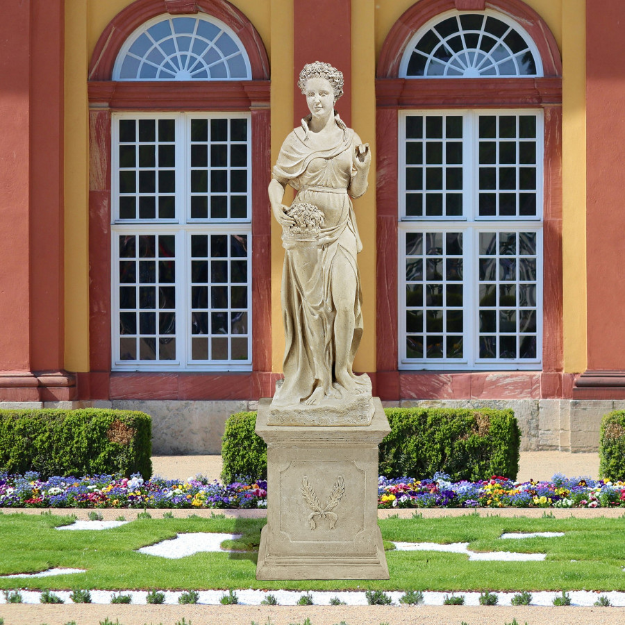Toscano - The Four Goddesses of the Seasons Spring Statue with Plinth