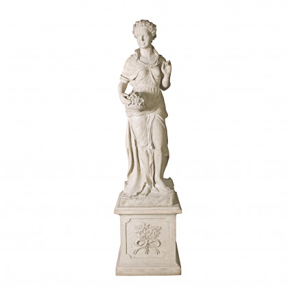 Toscano - The Four Goddesses of the Seasons Spring Statue with Plinth