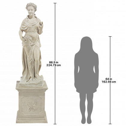 Toscano - The Four Goddesses of the Seasons Spring Statue with Plinth