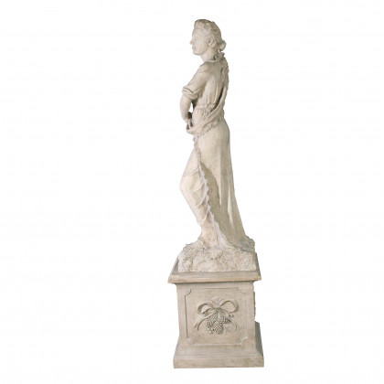 Toscano - The Four Goddesses of the Seasons Winter Statue with Plinth