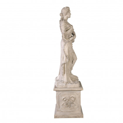 Toscano - The Four Goddesses of the Seasons Winter Statue with Plinth