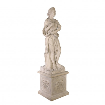 Toscano - The Four Goddesses of the Seasons Winter Statue with Plinth
