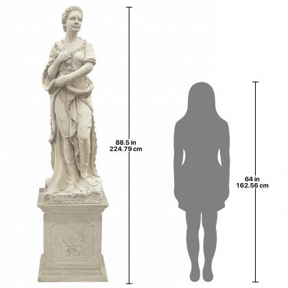 Toscano - The Four Goddesses of the Seasons Winter Statue with Plinth