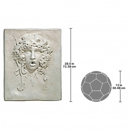 Toscano - Vappa Italian-Style Greenmen Wall Sculpture in Large