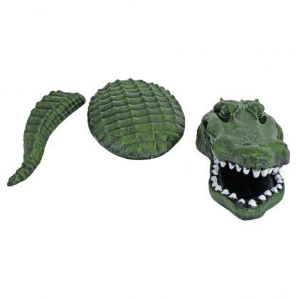 Toscano - Fearless Lawn Gator of the Castle Moat Statue