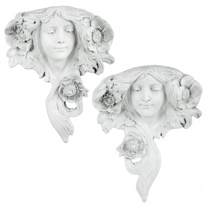 Toscano - Set of 2 French Greenmen Planter Wall Sculptures