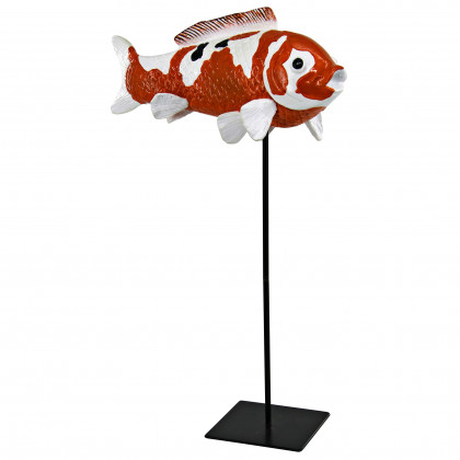 Toscano Japanese Floating Koi Fish Statue - Large