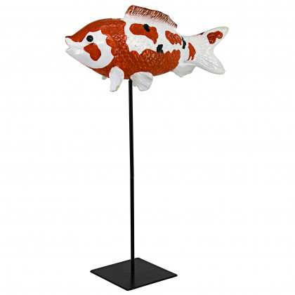 Toscano Japanese Floating Koi Fish Statue - Large