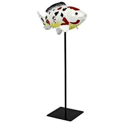 Toscano Japanese Floating Koi Fish Statue - Medium