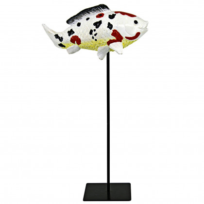 Toscano Japanese Floating Koi Fish Statue - Medium