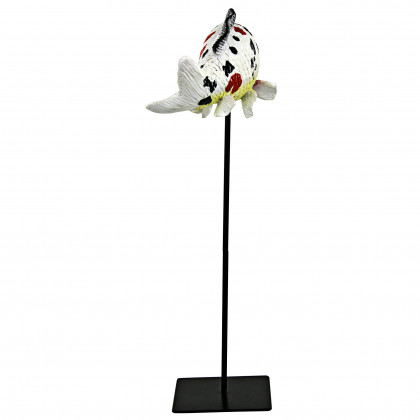 Toscano Japanese Floating Koi Fish Statue - Medium