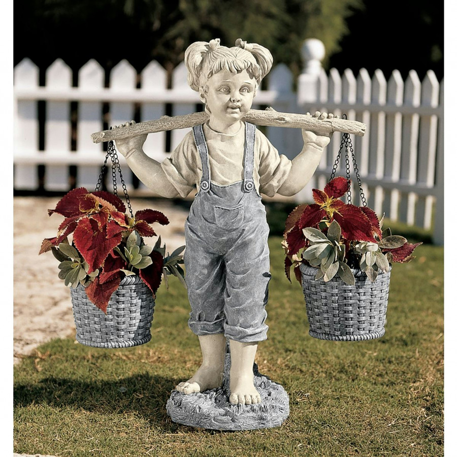 Toscano Flowers for Felicity Little Girl Medium Garden Statue