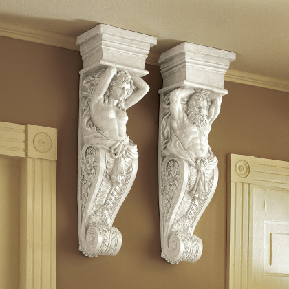 Toscano - Caryatid Female Wall Sculpture