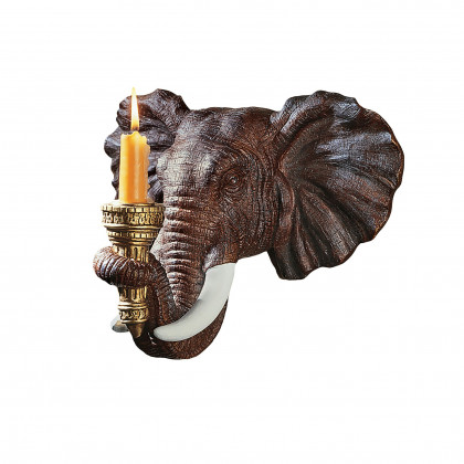 Toscano - Elephant Sculptural Wall Candle Sconce