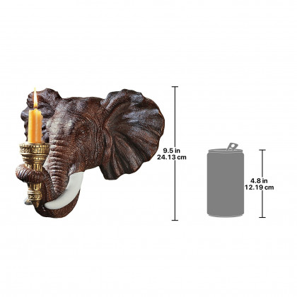 Toscano - Elephant Sculptural Wall Candle Sconce