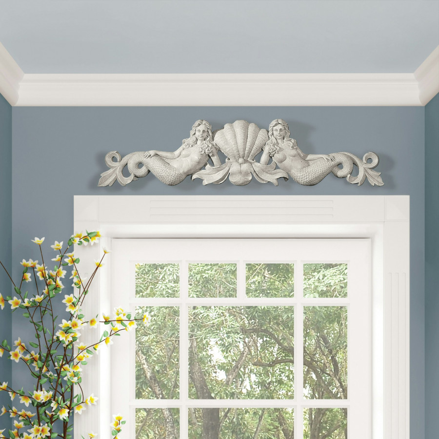 Toscano - Mermaid Sculptural Wall Pediment